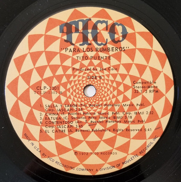 Tito Puente : Para Los Rumberos (LP, Album)