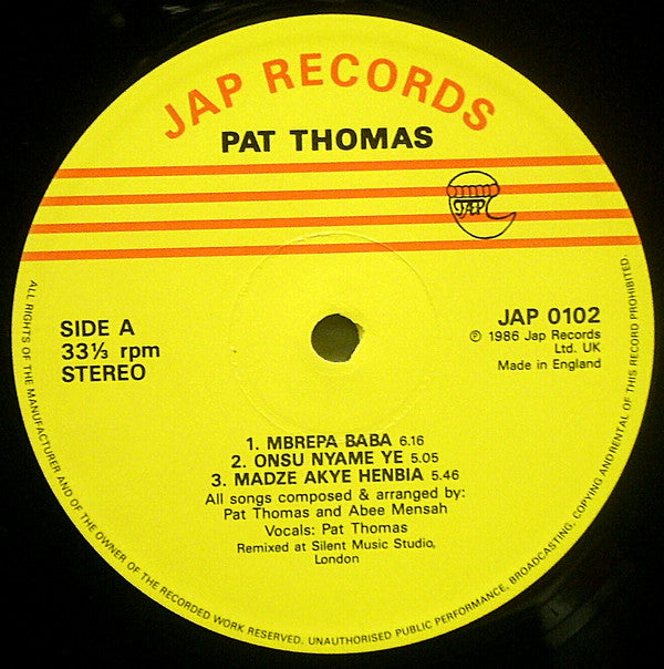 Pat Thomas (3) : Highlife Greats Mbrepa (LP, Album)
