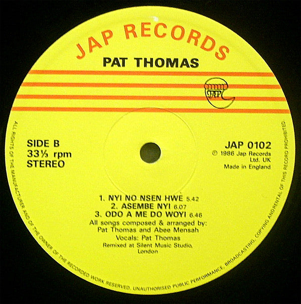 Pat Thomas (3) : Highlife Greats Mbrepa (LP, Album)