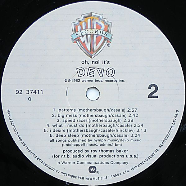 Devo : Oh, No! It's Devo (LP, Album)