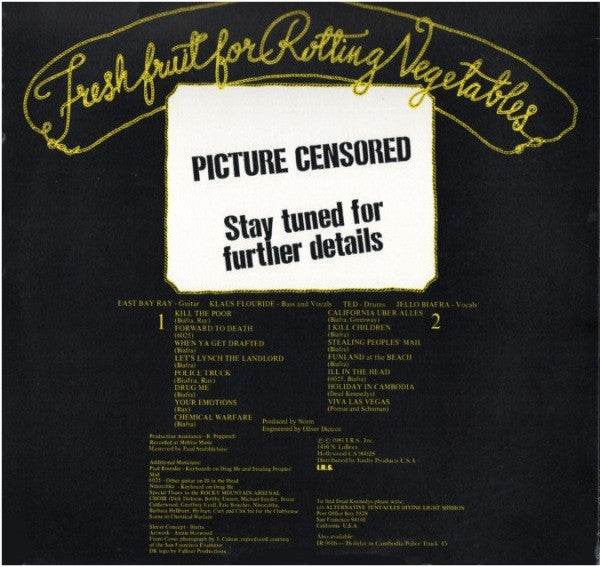 Dead Kennedys : Fresh Fruit For Rotting Vegetables (LP, Album, RP, Mon)