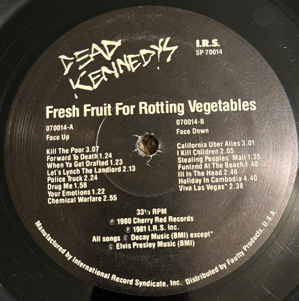 Dead Kennedys : Fresh Fruit For Rotting Vegetables (LP, Album, RP, Mon)