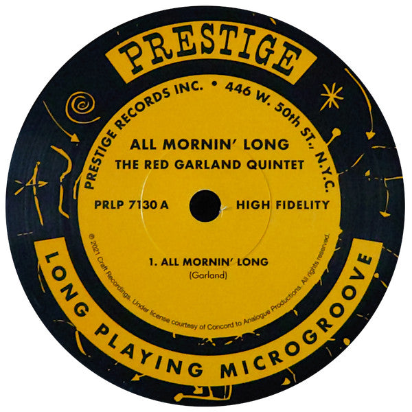 The Red Garland Quintet : All Mornin' Long (LP, Album, Mono, Ltd, RE, RP, 180)