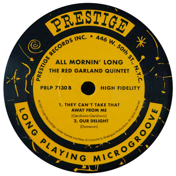 The Red Garland Quintet : All Mornin' Long (LP, Album, Mono, Ltd, RE, RP, 180)