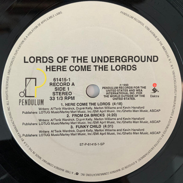 Lords Of The Underground : Here Come The Lords (2xLP, Album)
