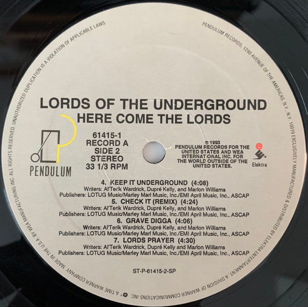 Lords Of The Underground : Here Come The Lords (2xLP, Album)