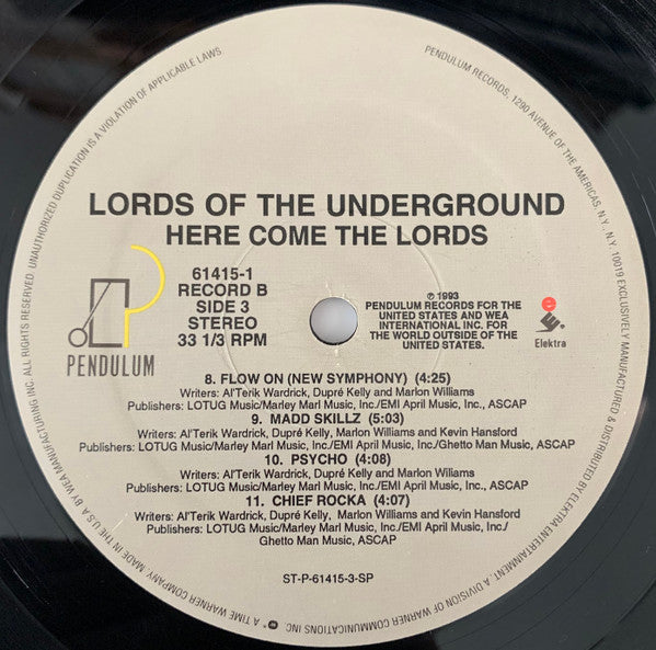 Lords Of The Underground : Here Come The Lords (2xLP, Album)