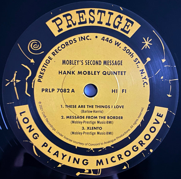 The Hank Mobley Quintet : Mobley's 2nd Message (LP, Album, Mono, Ltd, RE, RP, 180)