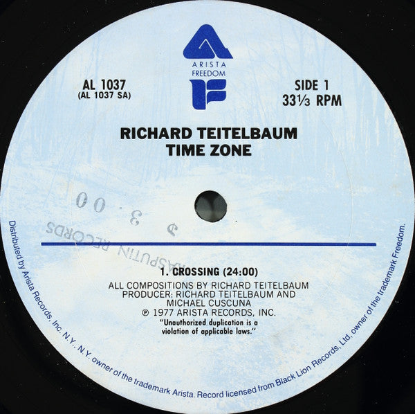 Richard Teitelbaum With Anthony Braxton : Time Zones (LP, Album)