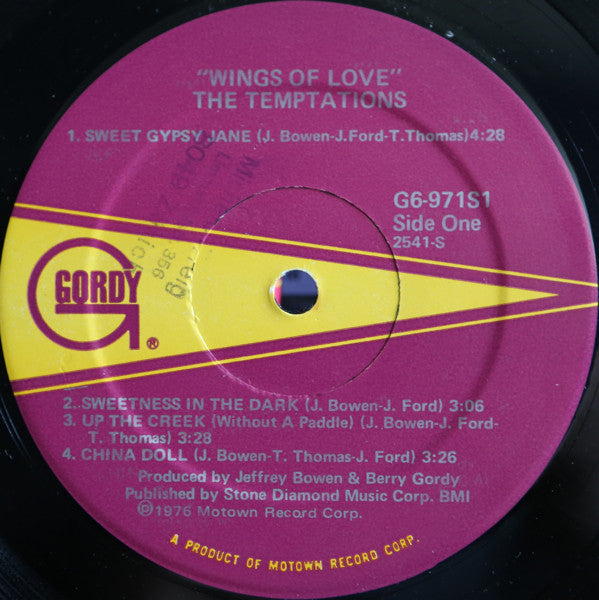 The Temptations : Wings Of Love (LP, Album, RP)