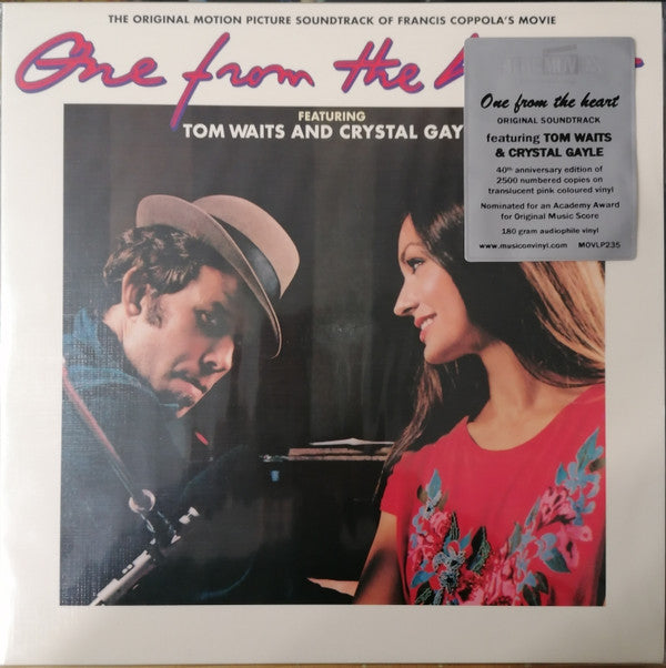Tom Waits And Crystal Gayle : One From The Heart (The Original Motion Picture Soundtrack Of Francis Coppola's Movie) (LP, Album, Ltd, Num, RE, Pin)