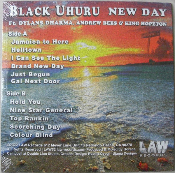 Black Uhuru Ft. Dylan's Dharma, Andrew Bees & King Hopeton : New Day (LP, Red)