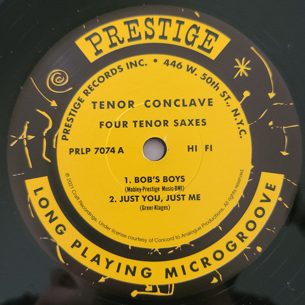Hank Mobley / Al Cohn / John Coltrane / Zoot Sims : Tenor Conclave (LP, Album, Mono, RE, RM, 180)