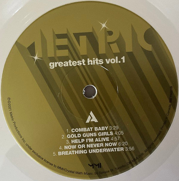 Metric : Greatest Hits Vol. 1 (LP, Album, Comp, Whi)