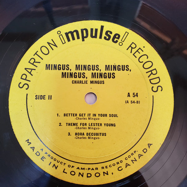 Charles Mingus : Mingus Mingus Mingus Mingus Mingus (LP, Album, Mono, Gat)