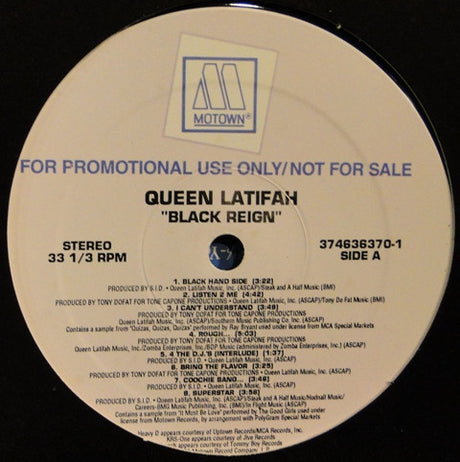 Queen Latifah : Black Reign (LP, Album, Promo)