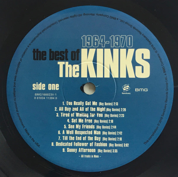The Kinks : The Best Of The Kinks 1964-1970 (LP, Comp, Mono, RM, 180)