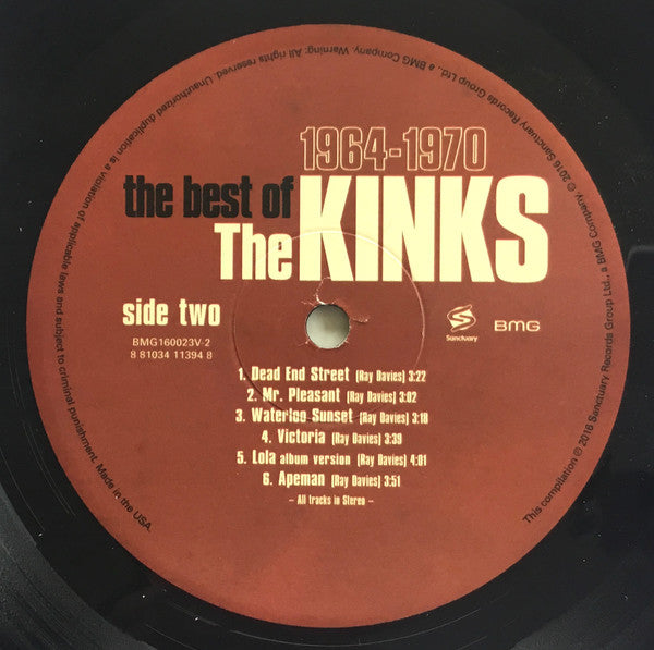 The Kinks : The Best Of The Kinks 1964-1970 (LP, Comp, Mono, RM, 180)