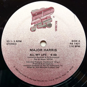 Major Harris : All My Life (12")