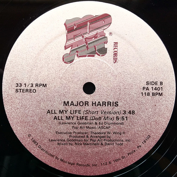 Major Harris : All My Life (12")