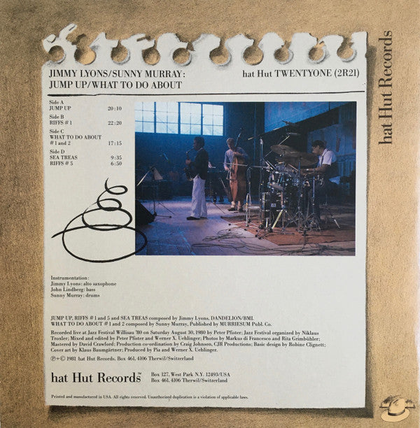 Jimmy Lyons & Sunny Murray Trio : Jump Up / What To Do About (2xLP, Album)