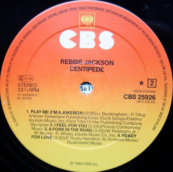 Rebbie Jackson : Centipede (LP, Album)