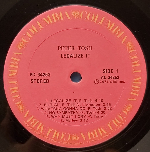 Peter Tosh : Legalize It (LP, Album)