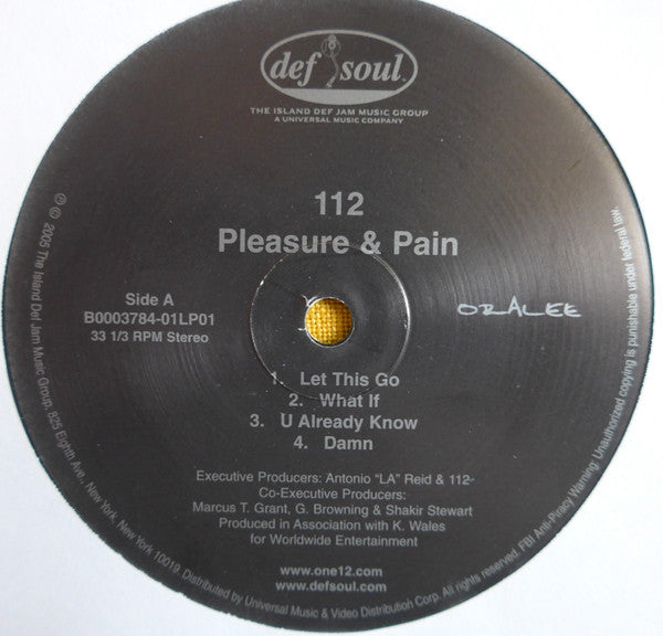 112 : Pleasure & Pain (2xLP, Album)