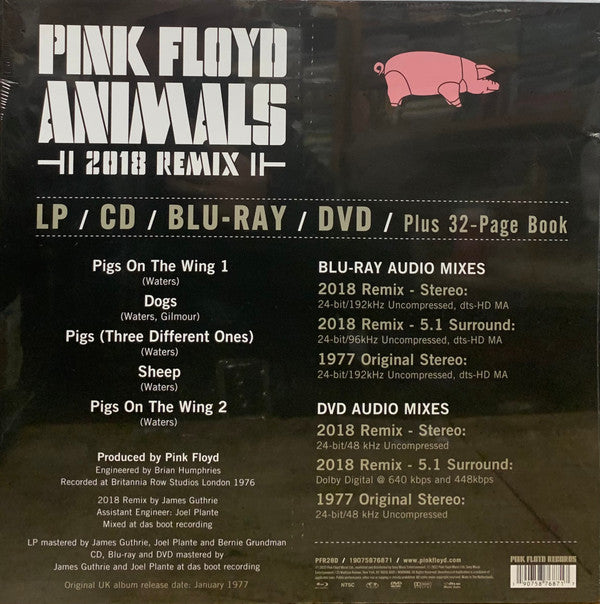 Pink Floyd : Animals (2018 Remix) (Box, Dlx, Ltd + LP, Album, RE + CD, Album, RE + Bl)