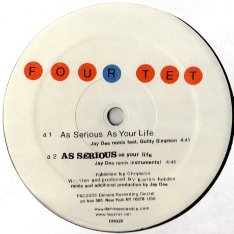 Four Tet : As Serious As Your Life (12", Single)