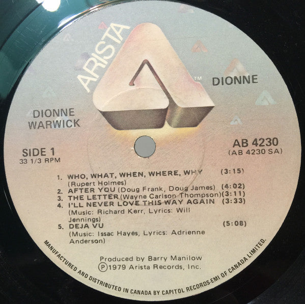 Dionne Warwick : Dionne (LP, Album)