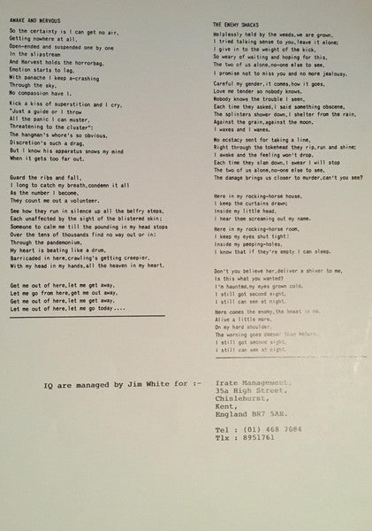 IQ (7) : Tales From The Lush Attic (LP, Album, RE)