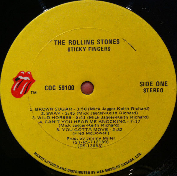 The Rolling Stones : Sticky Fingers (LP, Album, RE, Zip)