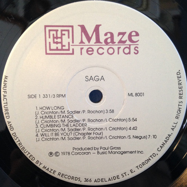 Saga (3) : Saga (LP, Album, RE, Par)