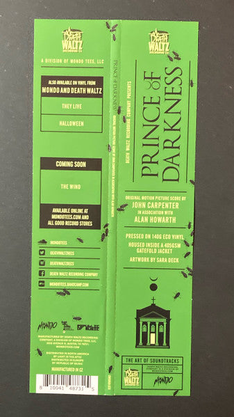 John Carpenter In Association With Alan Howarth : John Carpenter's Prince Of Darkness (Original Motion Picture Soundtrack) (LP, Album, RE, Eco)