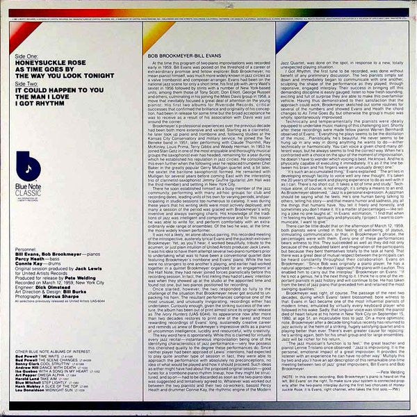 Bob Brookmeyer And Bill Evans : As Time Goes By (LP, Album, RE)