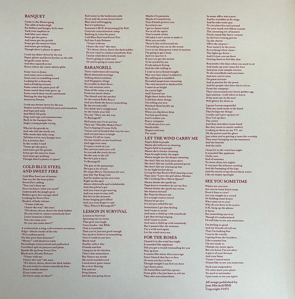 Joni Mitchell : For The Roses (LP, Album, RE, RM, 180)