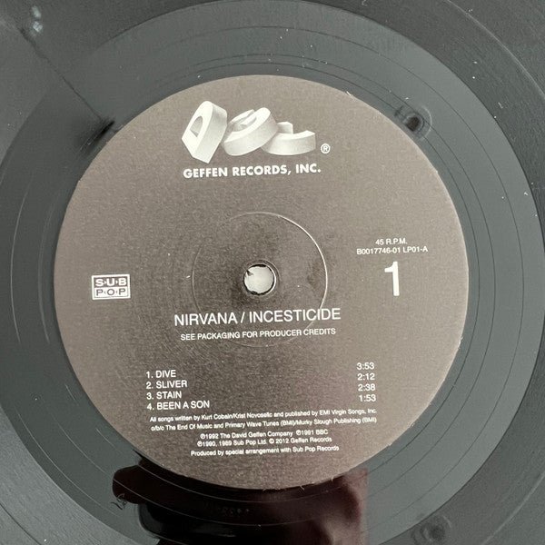 Nirvana : Incesticide (2xLP, Comp, RE, RM, RP, Gat)