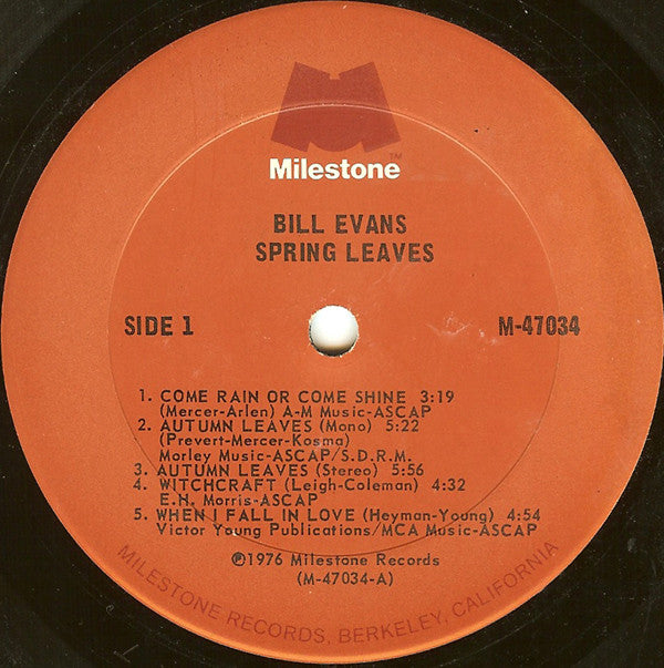 Bill Evans : Spring Leaves (2xLP, Comp, Mono)