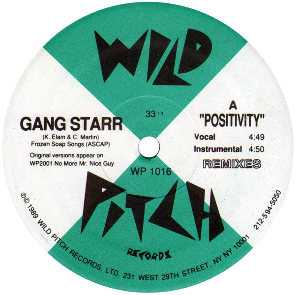 Gang Starr : Positivity (12")