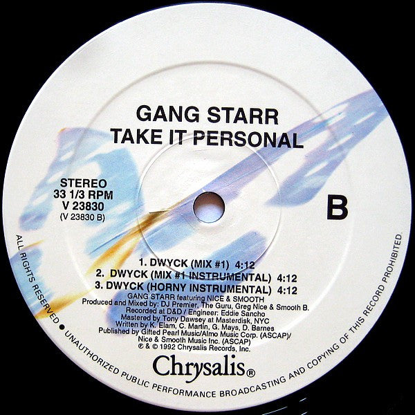 Gang Starr : Take It Personal (12")