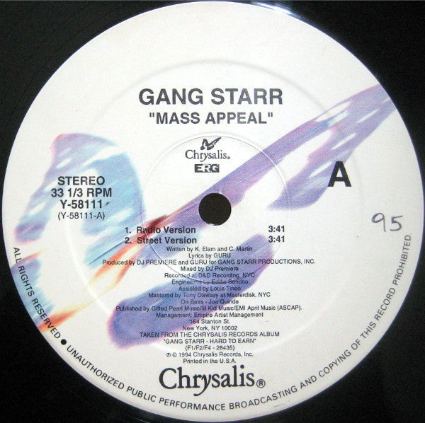 Gang Starr : Mass Appeal (12")