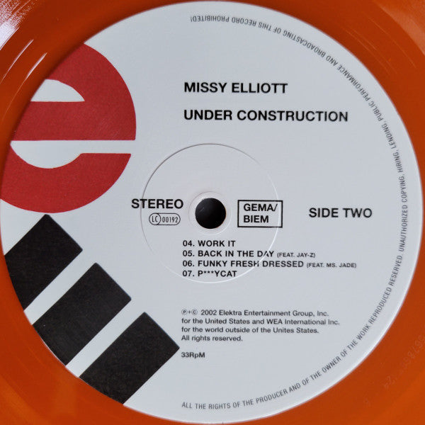 Missy Elliott : Under Construction  (2xLP, Album, Club, Ltd, RE, Ora)