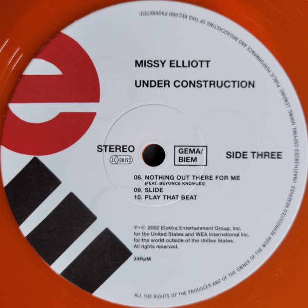 Missy Elliott : Under Construction  (2xLP, Album, Club, Ltd, RE, Ora)