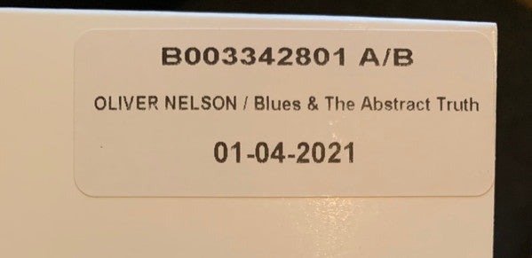 Oliver Nelson : The Blues And The Abstract Truth (LP, Album, RE, TP, 180)
