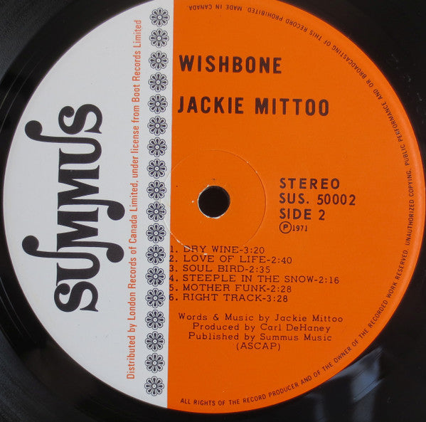 Jackie Mittoo : Wishbone (LP, Album)