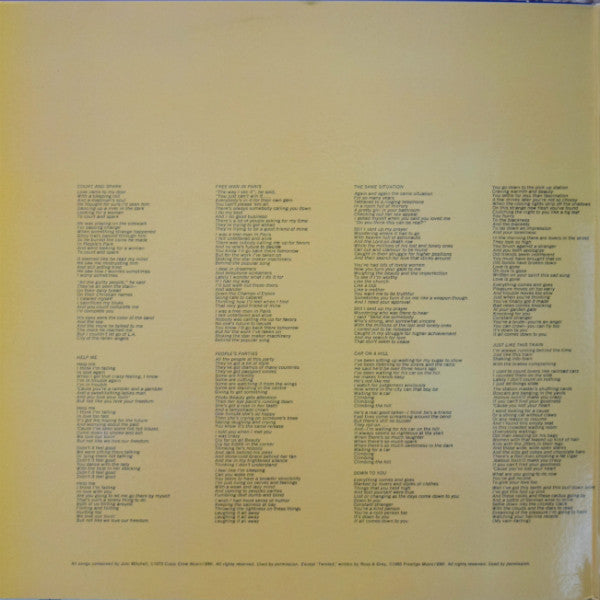 Joni Mitchell : Court And Spark (LP, Album, RE, RM, Hal)