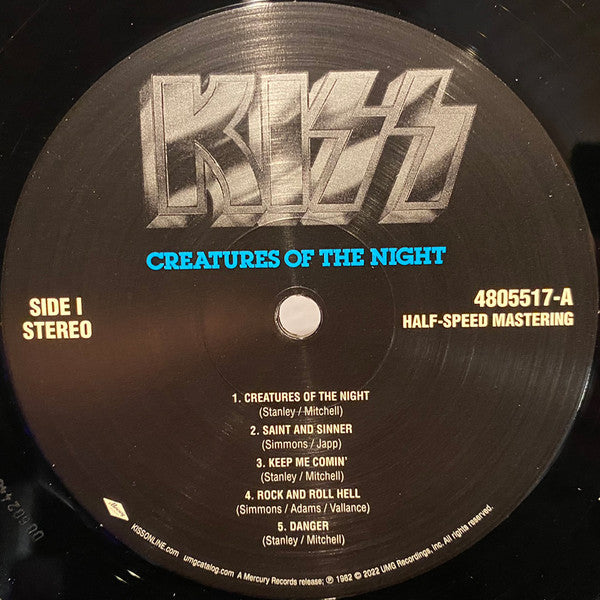 Kiss : Creatures Of The Night (LP, Album, RE, RM, 1/2)