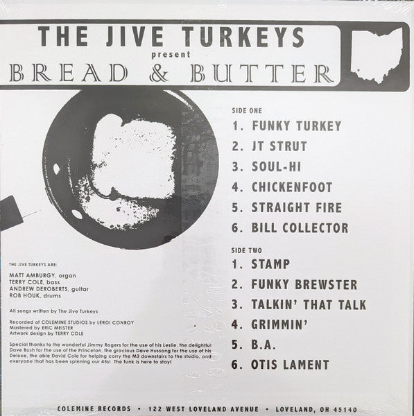 The Jive Turkeys : Bread & Butter (LP, Album, Ltd, RP, Bro)