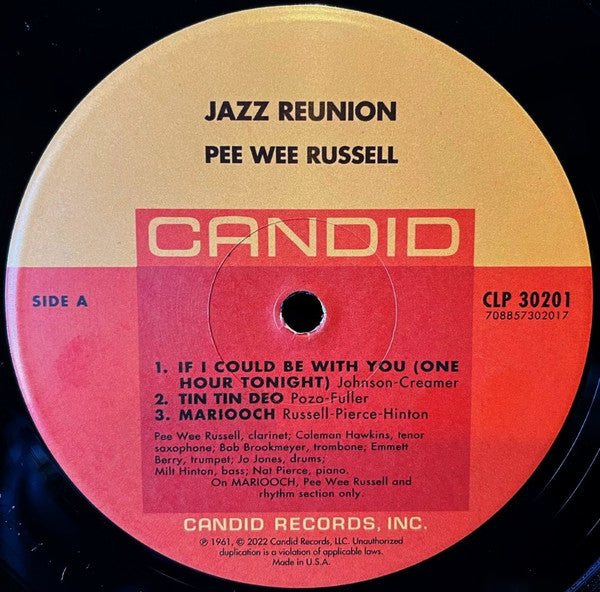 Pee Wee Russell And Coleman Hawkins : Jazz Reunion (LP, Album, RE, RM)